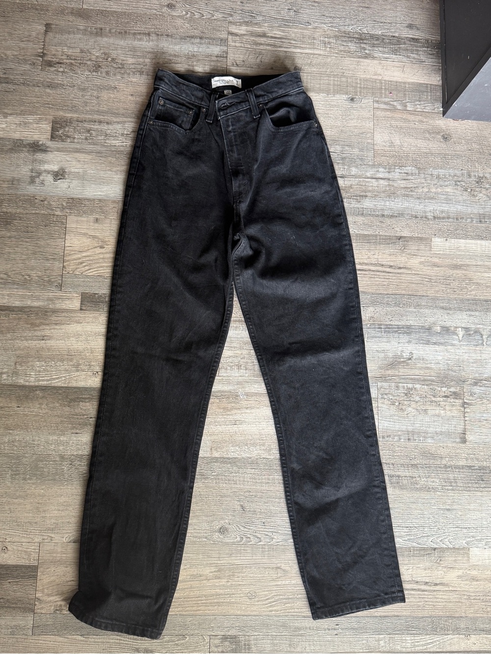 Abercrombie & Fitch Black Straight-Leg Women's Jeans